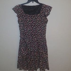 Black/ multi, fruit print dress